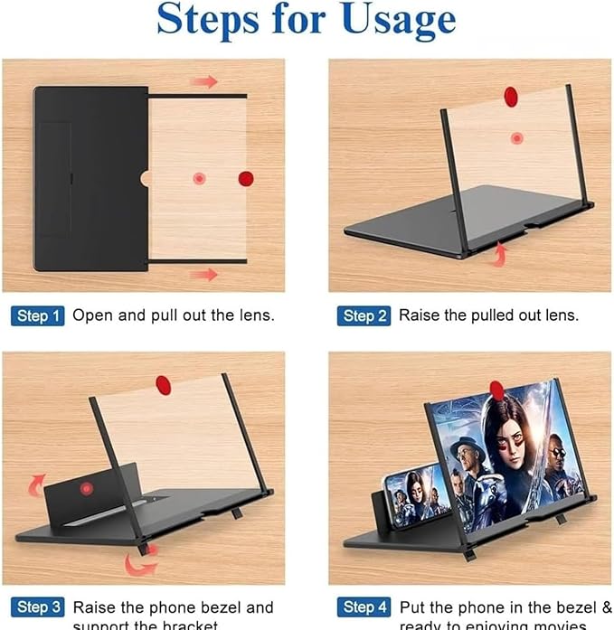 Dealz Dive ViewMax 3D Mobile Magnifier Black